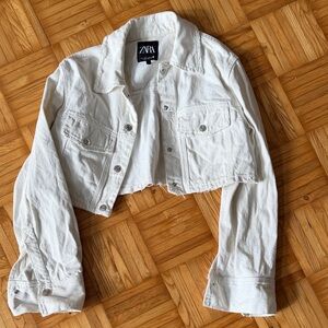 Zara Cropped Denim Jacket
